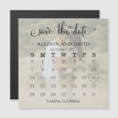 Foto Kalender Herz Save the Date Hochzeit Magnetkarte (Vorne/Hinten)