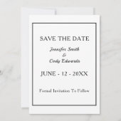 Foto-Kalender Hochzeit leicht lesen Save The Date (Rückseite)