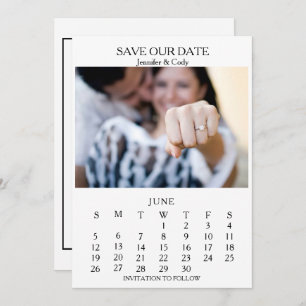 Foto-Kalender Hochzeit leicht lesen Save The Date