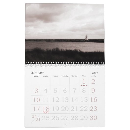 Foto-Kalender Martha's Vineyard Insel-B&W Kalender (Jan 2027)