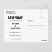 Foto Kalender Modernes Goldenes Herz Save the Date Postkarte (Rückseite)