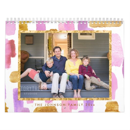 Foto Kalender Rosa und Gold (Titelbild)