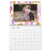 Foto Kalender Rosa und Gold (Mär 2027)