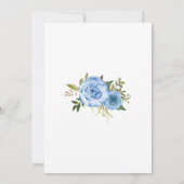 Foto Kalender Save the Date Blaue Blumenhochzeit Einladung (Rückseite)