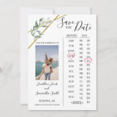 Foto Kalender Save the Date Hochzeit im Grünen Einladung (Vorderseite)