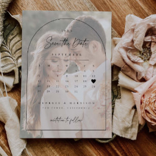 Foto-Kalender Save The Date Hochzeitsbogen Karte