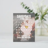 Foto Kalender Save the Date modern Postkarte (Stehend Vorderseite)