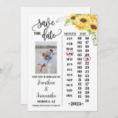 Foto-Kalender Save the Date Sonnenblumenhochzeit Einladung (Vorne/Hinten)