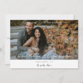 Foto & Kalligrafie 14 Mod Horizontal Wedding V2 Einladung (Vorderseite)