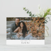 Foto & Kalligrafie 14 Mod Horizontal Wedding V2 Einladung (Stehend Vorderseite)