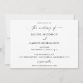 Foto & Kalligrafie 14 Mod Horizontal Wedding V2 Einladung (Rückseite)