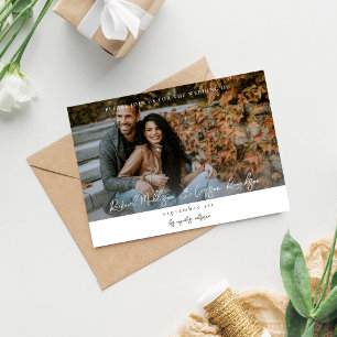 Foto & Kalligrafie 14 Mod Horizontal Wedding V2 Einladung