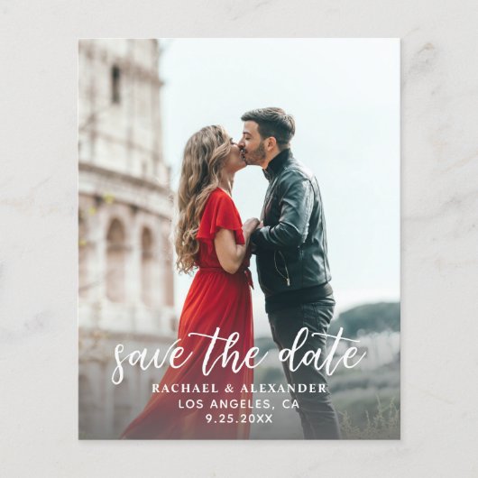Foto & Kalligrafie 2-A-Lighter Save the Date Flyer (Vorne)