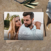 Foto & Kalligrafie 3 Mod Horiz V2 Save the Date Einladung