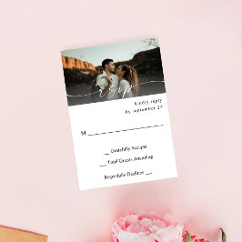 Foto & Kalligrafie 3 Mod Horizontal on Meal UAWG RSVP Karte