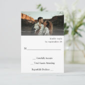 Foto & Kalligrafie 3 Mod Horizontal on Meal UAWG RSVP Karte (Stehend Vorderseite)