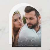 Foto & Kalligrafie 3 Mod Vert V2 Arc Einladung (Vorne/Hinten)