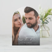 Foto & Kalligrafie 3 Mod Vert V2 Arc Einladung (Stehend Vorderseite)