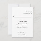 Foto & Kalligrafie 3 Mod Vertikal auf UAWG RSVP Karte (Rückseite)