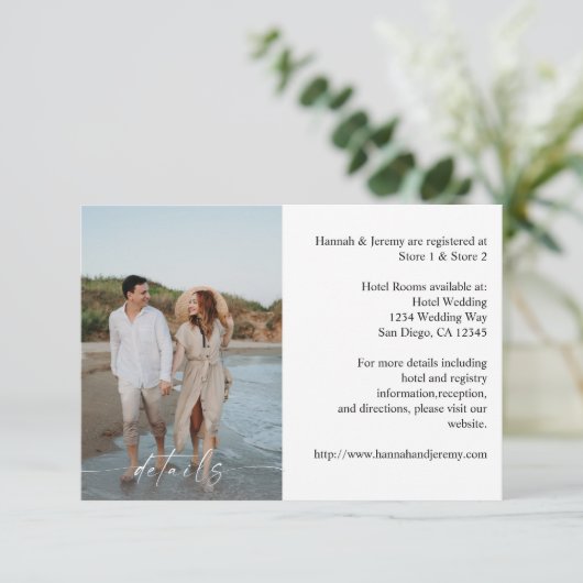 Foto & Kalligrafie 3 Mod Vertikal MED Begleitkarte (Stehend Vorderseite)