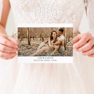 Foto & Kalligrafie 3 Mod W Save the Date Einladung