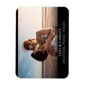 Foto & Kalligrafie 3B Mod-w Dunkel Save the Date Magnet (Vertikal)