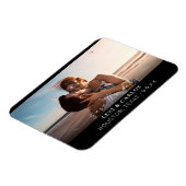 Foto & Kalligrafie 3B Mod-w Dunkel Save the Date Magnet (Linke Seite)