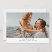 Foto & Kalligrafie 3B Mod W Save the Date Einladung (Vorderseite)