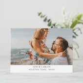 Foto & Kalligrafie 3B Mod W Save the Date Einladung (Stehend Vorderseite)