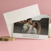 Foto & Kalligrafie 3BF Mod Horizontal Wedding Inv