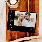 Foto & Kalligrafie 4 Mod Horiz Save the Date Einladung