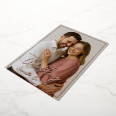 Foto & Kalligrafie Minimalistisch Real Gold Weddin Folieneinladung (Gedreht)