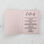 Foto & Kalligrafie Minimalistische Hochzeit Einladung (Innenseite)