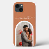 Foto-Kalligrafie-Monogramm-Namensform Case-Mate iPhone Hülle (Rückseite)