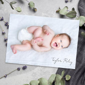 Foto Kalligrafie Name Birth Stats New Baby Dankeskarte