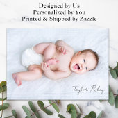 Foto Kalligrafie Name Birth Stats New Baby Dankeskarte