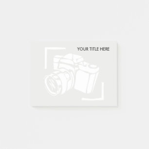 Foto-Kamera Wasserzeichen-Fotograf Post-it Klebezettel