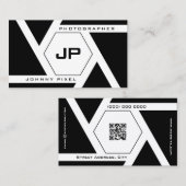 Foto-Kameraobjektiv mit Initialfotografen Visitenkarte (Vorne/Hinten)