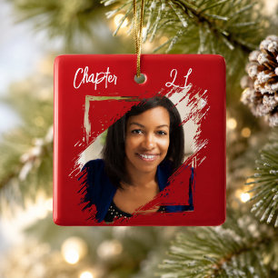 Foto Kapitel 21 rot weiß Weihnachten Keramikornament