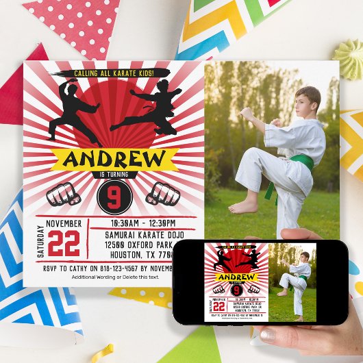 Foto Karate Kid Martial Arts Cobra Kai Einladung