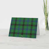 Foto Kariert Rustikaler Tartan Weihnachten Custom Karte (Rückseite)