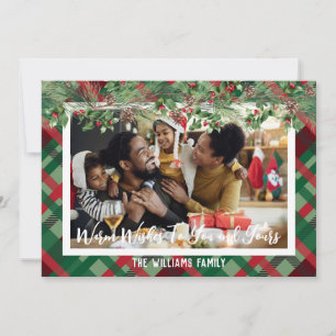 Foto-Karo-Personalisierte-Weihnachtskarte Feiertag Einladung