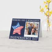 Foto-Karte der Familie des Unabhängigkeitstages Karte (Gelbe Blume)