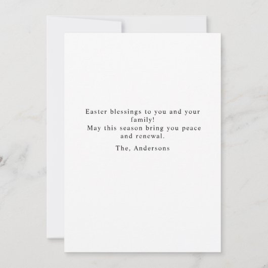 Foto-Karte der glücklichen Osterfamilie Einladung (Rückseite)