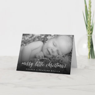 Foto-Karte des Babys erste fröhliche kleine Feiertagskarte