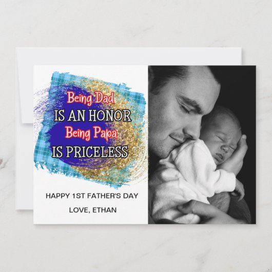 Foto-Karte des ersten Vaters Karte (Vorderseite)