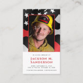 Foto-Karte des Feuerwehrmeisters Rote Linie Telefonnummerkarte (Vorderseite)