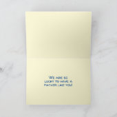 Foto-Karte des glücklichen Vaters Karte (Innenseite)