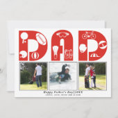 Foto-Karte des Red Sports Vater Vatertag (Vorderseite)