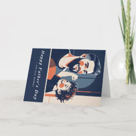 Foto-Karte des Vaters - Benutzerdefinierte Nachric Dankeskarte